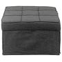 Diophros Folding Ottoman Sleeper Bed, 4 in 1 Multi-Function Adjustable Ottoman Sofa Bed Bench Guest Sofa Chair Convertible Sofa for Living Room (Dark Grey)