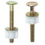 Jwodo Toilet Seat Screws, Universal Toilet Seat Hinge Bolts and Screw, with Heavy Duty Steel Toilet Seat Hinge Bolts, Plastic Nuts and Metal Washers, Replacement Parts for Top Mount Toilet Seat Hinges