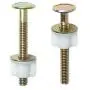 Jwodo Toilet Seat Screws, Universal Toilet Seat Hinge Bolts and Screw, with Heavy Duty Steel Toilet Seat Hinge Bolts, Plastic Nuts and Metal Washers, Replacement Parts for Top Mount Toilet Seat Hinges
