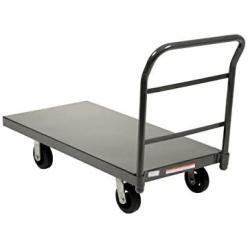 Vestil ECSPT-2448 Steel Platform Truck, 6'' x 2'' Rubber Caster, 2000 lbs Capacity, 48'' Length x 24'' Width x 11.8'' Height Deck