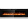 Tangkula 60 Inches Recessed Electric Fireplace, in-Wall & Wall Mounted Electric Heater with Adjustable Flame Color & Speed, Remote Control, Touch Screen, 750-1500W (60 Inches) Tangkula 60 Inches Recessed Electric Fireplace, in-Wall & Wall Mounted Electric Heater with Adjustable Flame Color & Speed, Remote Control, Touch Screen, 750-1500W (60 Inches)