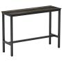 Teraves Bar Table with Solid Metal Frame,Counter Height Table Kitchen Bar Table for Dining Room,Living Room (47.24'', Black Oak)