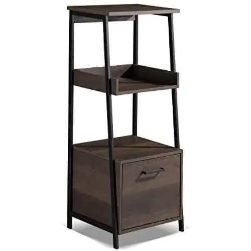 Sekey Home Bookcase | Bookshelf | Cabinet with Storage Shelf and Drawer , Sturdy and Easy Assembly, Wood Look Accent Furniture with Metal Frame, Smoky Oak Sekey Home Bookcase | Bookshelf | Cabinet with Storage Shelf and Drawer , Sturdy and Easy Assembly, Wood Look Accent Furniture with Metal Frame, Smoky Oak