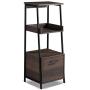 Sekey Home Bookcase | Bookshelf | Cabinet with Storage Shelf and Drawer , Sturdy and Easy Assembly, Wood Look Accent Furniture with Metal Frame, Smoky Oak