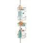 mDesign Metal Bathroom Shower Storage Constant Tension Pole Caddy - Adjustable Height - 4 Positionable Baskets - for Organizing and Containing Hand Soap, Body Wash, Wash Cloths, Razors - Satin mDesign Metal Bathroom Shower Storage Constant Tension Pole Caddy - Adjustable Height - 4 Positionable Baskets - for Organizing and Containing Hand Soap, Body Wash, Wash Cloths, Razors - Satin