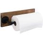 MyGift Industrial Pipe & Brown Wood Wall Mounted Paper Towel Holder