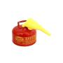 Eagle UI-20-FS Red Galvanized Steel Type 1 Gasoline Safety Can with Funnel, 2 gallon Capacity, 9.5'' Height, 11.25'' Diameter