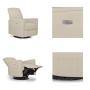 Evolur Harlow Deluxe Glider |Recliner| Rocker, Shell