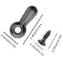 AKOAK 100 Sets Metal Picture Photo Mirror Arch Frame Turn Button with Screws for Hanging Pictures（Black）