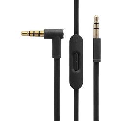 Replacement Audio Cable Cord Wire with in-line Microphone and Control for Beats by Dr Dre Headphones Solo/Studio/Pro/Detox/Wireless/Mixr/Executive/Pill (Black)