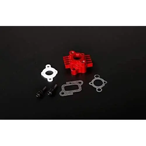 HONG YI-HAT CNC Alloy Cooling air Intake Pipe Set Gasket Manifold for 32cc 36cc 45CC 95273 for 1/5 Scale rc Baja 5b 5t Losi 5ive-t Spare Parts (Color : Red)