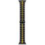 LDFAS Compatible for Apple Watch Band 44mm 42mm, Titanium Metal Watch Bands with Enhanced Durability Version Compatible for Apple Watch SE, Apple Watch Series 6/5/4/3 Smartwatch, Black/Yellow