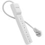 Belkin 6-Outlet Power Strip Surge Protector, Flat Rotating Plug, 6ft Cord – Ideal for Personal Electronics, Small Appliances and More (1080 Joules), White