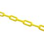 Houseables Plastic Chain, Safety Barrier, 124 Foot, 2'' Links, Light Weight, UV Protected, Accessory for Crowd Control, Queue Line, Decoration, Chains Link Fence (Yellow)