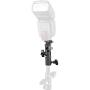 Anwenk Camera Flash Speedlite Mount Swivel Light Stand Bracket with Umbrella Reflector Holder for Camera DSLR Nikon Canon Pentax Olympus and Other DSLR Flashes Studio Light LED Light, 1Pack
