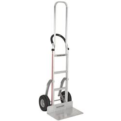 Magliner HMK119K2C5E Aluminum Hand Truck, Horizontal Loop Handle with Vinyl Sleeve, 20'' x 12'' Aluminum Extruded Plate, 500 lb Capacity