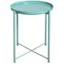 HollyHOME Tray Metal End Table, Sofa Table Small Round Side Tables, Anti-Rust and Waterproof Outdoor & Indoor Snack Table, Accent Coffee Table,(H) 20.28'' x(D) 16.38'', Blue HollyHOME Tray Metal End Table, Sofa Table Small Round Side Tables, Anti-Rust and Waterproof Outdoor & Indoor Snack Table, Accent Coffee Table,(H) 20.28'' x(D) 16.38'', Blue