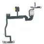 Power Button Flex Cable for iPhone 11- On/Off Keyboard and Flash Light Ribbon with Metal Bracket Holder Replacement Part