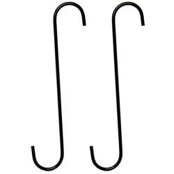 SunGrow S-Shaped Metal Hangers, 12 Inches, Heavy-Grade Stainless Steel, Can Withstand Corrosion, Hook Stake for Bird Feeder, Birdhouse, Outdoor Decor, Air Plant Orbs and More, 2 Pieces