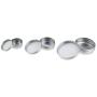 LJY 48 Pieces Round Aluminum Cans Screw Lid Metal Tins Jars Empty Slip Slide Containers (Mixed Sizes)
