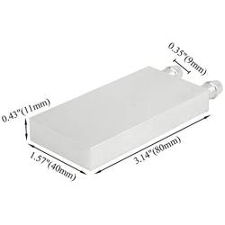 BXQINLENX Aluminum Water Cooling Block for CPU Graphics Radiator Heatsink 40x 80mm White