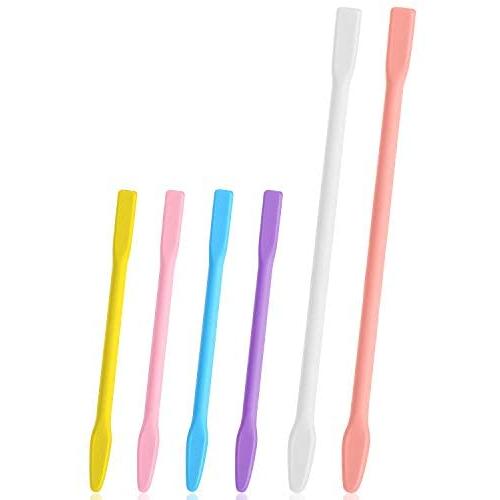 6pcs Silicone Resin Stir Sticks, Gartful Reusable Silicone Stirring Rods, Epoxy Stir Sticks Craft Tools for Mixing Resin, Paint, Liquid, Making Glitter Tumblers, Orange White & Yellow Pink Blue Purple