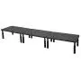 Hippo & Frog Large Metal Dual Monitor Stand Riser with Height Adjustable, 3 Units, Supports Dual Monitors, Printers, Laptops