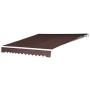 MCombo 13x8 Feet Manual Retractable Patio Door Window Awning Sunshade Shelter Outdoor Canopy(Coffee Brown)