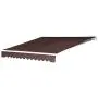 MCombo 13x8 Feet Manual Retractable Patio Door Window Awning Sunshade Shelter Outdoor Canopy(Coffee Brown)