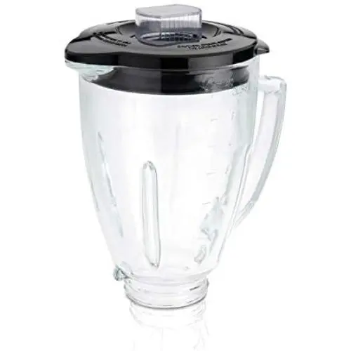 Oster Blender 6-Cup Glass Jar, Lid, Black and clear