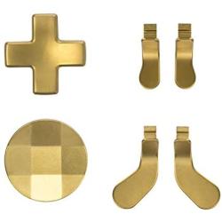 TOMSIN Metal D-Pads and Paddles for Xbox Elite Controller Series 2, Stainless Steel Replacement Parts Compatible with Xbox Elite Wireless Controller (Gold)