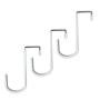 Tetra-Teknica EDH-3P Vinyl Coated Over The Door Hook Fits Door up to 1⅜ Inch Thick, 3 per Pack, Color White