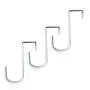 Tetra-Teknica EDH-3P Vinyl Coated Over The Door Hook Fits Door up to 1⅜ Inch Thick, 3 per Pack, Color White