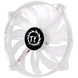 Thermaltake 200mm Pure 20 Series Blue LED Quiet High Airflow High Performance Easy to Install Case Fan CL-F016-PL20BU-A, Clear w Blue LED