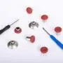 8 in 1 Metal Thumbsticks Joysticks Replacement, Swap Magnetic Analogue Stick Grips Buttons Parts with Repair Kit Accessories Compatible with Xbox one Elite 1/S & PS4 DualShock 4 (Red) 8 in 1 Metal Thumbsticks Joysticks Replacement, Swap Magnetic Analogue Stick Grips Buttons Parts with Repair Kit Accessories Compatible with Xbox one Elite 1/S & PS4 DualShock 4 (Red)