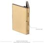 RFID Credit Card Holder for Women and Men, Stainless Steel Credit Card Wallet for Holding Debit Card and ID Card (Gold)