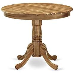 East West Furniture ANT-ANA-TP Antique Dining Table Made of Acacia offering Wood Texture, 36 Inch Round, Neutral Finish