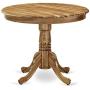 East West Furniture ANT-ANA-TP Antique Dining Table Made of Acacia offering Wood Texture, 36 Inch Round, Neutral Finish