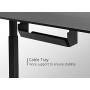 FEZIBO Height Adjustable Electric Standing Desk, 40 x 24 Inches Stand Up Table, Sit Stand Home Office Desk with Splice Board, Black Frame/Black Top