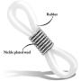 HIFOT 40pcs Holder Chain Glasses Ends Spectacle Chain Strap Loop Ends of Glass Cord Ends of Eyeglass Chain Holder Silicone Lanyard Strap Silver