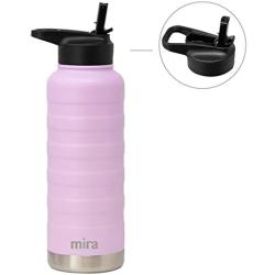 MIRA 32 Oz Stainless Steel Water Bottle with Straw Lid- Vacuum Insulated Double Walled Thermos Flask - Reusable Metal Hydro Bottle - Leak-Proof Sports Bottle - Lilac