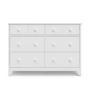 Storkcraft Moss 6 Drawer Universal Double Dresser (White) - Bedroom Furniture Storage, Modern Farmhouse Style, Sturdy and Durable Wood Construction, 6 Deep Spacious Drawers, Steel Hardware