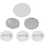 Button Badge Parts Set, 500Pcs 44mm Metal Round Backpin DIY Button Badge Set Top/Bottom Cover Clip Pin Button Parts Supplies for Pro Badge Maker Machine