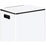 White Stainless Steel Step Trash Can - 16 Gallon Garbage Bin with Soft Close Lid - Dual Compartment Waste Can with 30 Liters Capacity in Each - Recycling Bin by ToiletTree Products