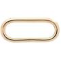 BIKICOCO 2 Metal Oval Ring Buckle Loops Non Welded for Leather Purse Bags Handbag Straps, Light Gold - Pack of 6