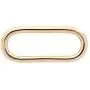 BIKICOCO 2 Metal Oval Ring Buckle Loops Non Welded for Leather Purse Bags Handbag Straps, Light Gold - Pack of 6