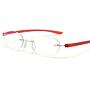 MIDI Blue Light Blocking Rimless Reading Glasses for Women (M-106N) - Blue Light Filter Reading Glasses (Crimson, 2.50)(m106nc2250)