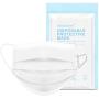 Assacalynn Disposable Face Masks White 50pcs, 3 Layer Disposable Masksfor Men Women