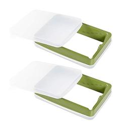 Sovol 3D Printer Resin Vat 2 Pack Aluminium with PTFE Coating, FEP Film and Steel Ring Preinstalled, Metal Frame Resin Tank with Double Silicone Covers for ELEGOO Mars ANYCUBIC Photon - Green