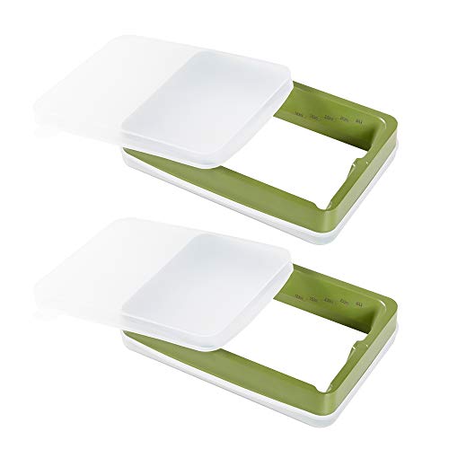 Sovol 3D Printer Resin Vat 2 Pack Aluminium with PTFE Coating, FEP Film and Steel Ring Preinstalled, Metal Frame Resin Tank with Double Silicone Covers for ELEGOO Mars ANYCUBIC Photon - Green